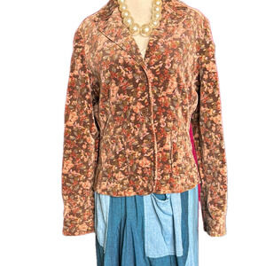 Vintage Mr. Mench Women's Floral Velvet Blazer